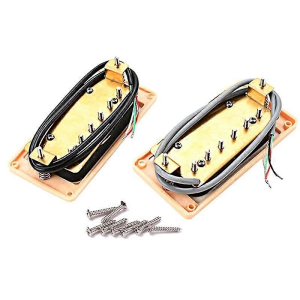 Gitarr Humbuckers Pickups Tvåfärgade Dubbla Spolar Humbucker Bro Pickups för Elektrisk Gitarr