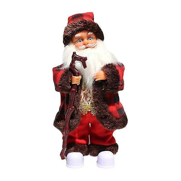 Elektrisk Musik Jultomte Docka Ornament Skakande Huvud Fötter Sjungande Dansande Juldockor Julklappar Heminredning