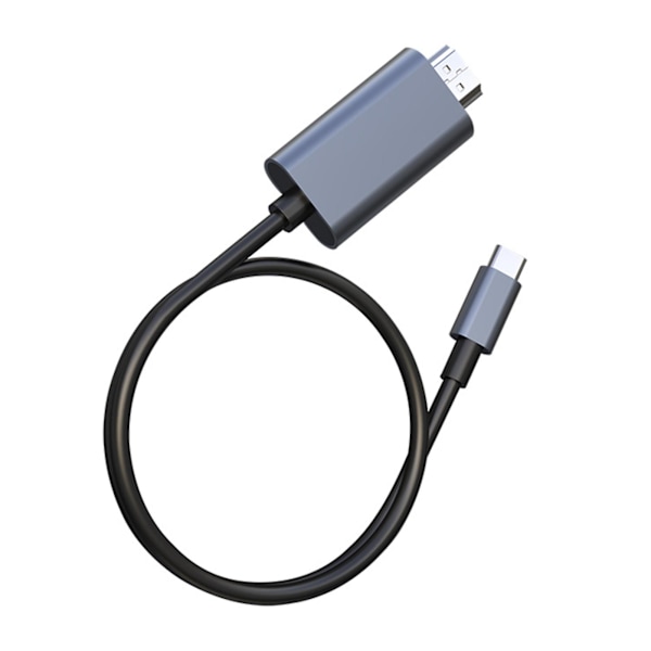 Type-C til HDMI-kompatibel kabel Plug and Play Høy oppløsning uten forsinkelse Høyhastighetsoverføring 4K Konverteringskabel Hjemmebruk