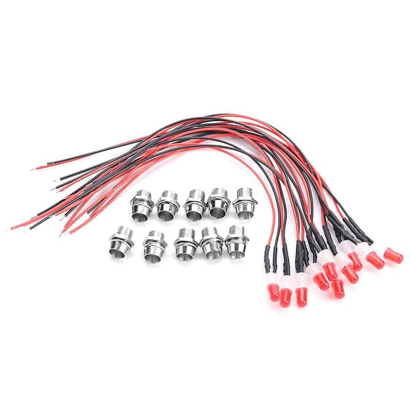 Ultraljusa 12V 8mm Förkopplade LED-lampor - 10-pack (#02)
