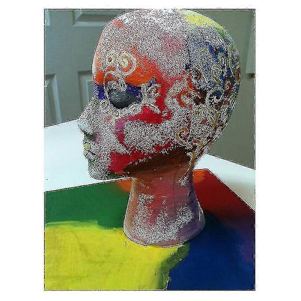 Skum Mannequin Parykhoved Display Hat Hætte Parykholder - Hvidt Styrofoam Hoved