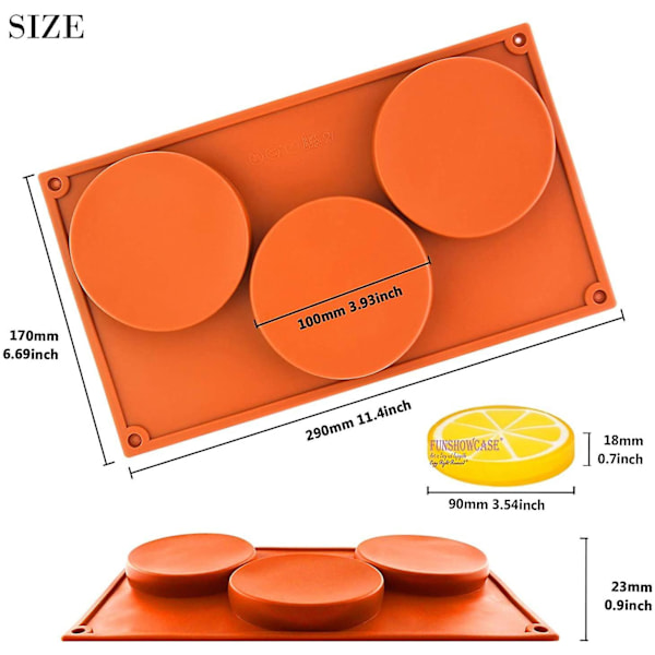 Silikone Chokoladeforme 3-pak Opdelbar Chokoladeforme Non-stick Genanvendelig