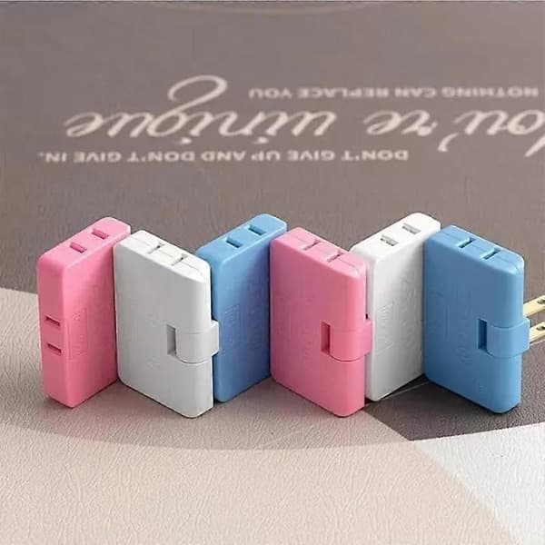 Drejelig Stikadapter, 3-vejs Drejelig Stikadapter White