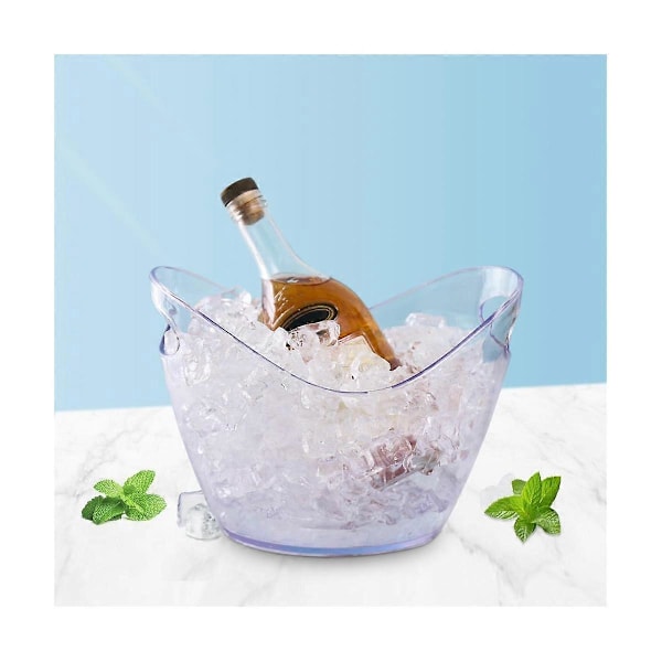 Isposervering Transparent Akryl Plastik Tub til Vin Champagne og Øl Flasker Multifunktionel Chi