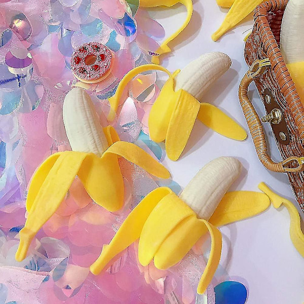 Gummibånd Banan Klem Banan Klem Simulation Banan Dekompression Banan 1stk Klemmet Banan Legetøj Stressaflastning Stress Klem Tricky Legetøj Til