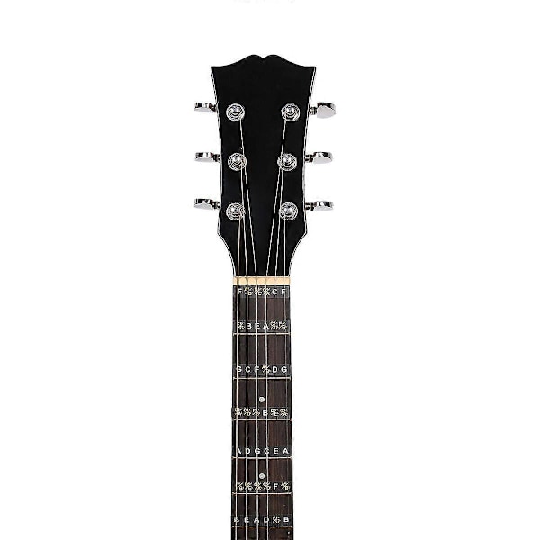 5 st Guitar Decal, Gitarrgreppbräda Noter Etiketter, Gitarrdelar, Greppbräda Band Dekaler, 6 Strängar Gui