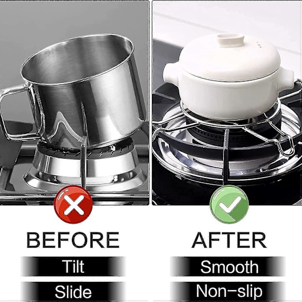 2 stycken Universal Gjutjärns Gasringar, Universal Spishällshållare, Wok Stöd för Gaskök, för Kök, Kaffebryggare, Ugnar, Gasspisar-yezi