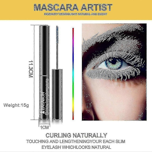Farvemascara Langvarig Makeup Tyk Krøllet Hurtigtørrende Forlængende Til Kvinder