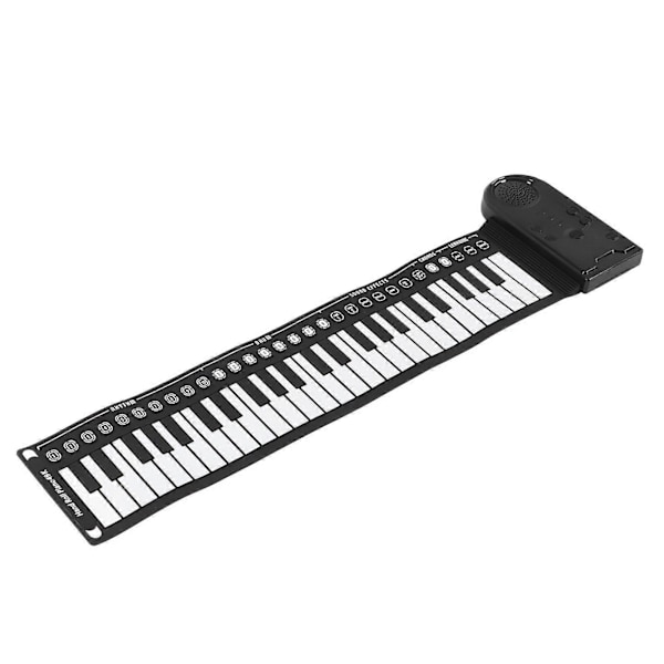 Handrollad Piano 49 Tangenter Bärbart Vikbart Elektriskt Keyboard Piano med Högtalare för Nybörjare Musikinstrument