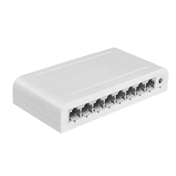 8 Port Gigabit Data Switch, nätverkshubb, desktop Ethernet Splitter, plug & play skärmade portar Fläktlös
