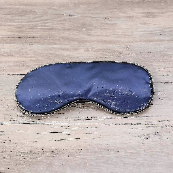 1 st Unisex Imitation Silke Sömn Vila Ögonmask Vadderad Skugga Skydd Rese Relax Hjälp Ögonbindlar Resehjälp (marinblå)