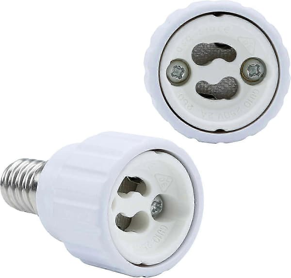 4X Lampesokkel Adapter E14 til GU10 i Hvid - Sæt med 4 Omformningskonvertere til LED Pærer s202412121186
