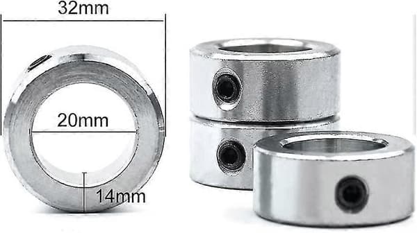 Sæt med 4 justeringsringe - 20 mm - til sækkevogne - Akselsikkerhed