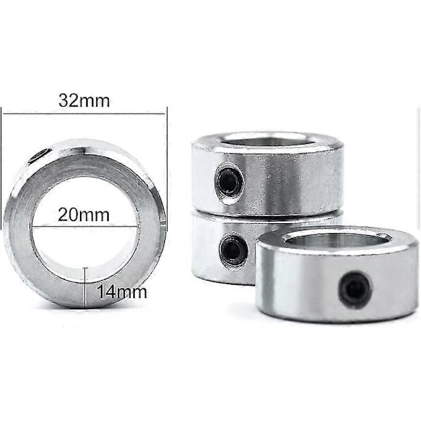 Set med 4 Justeringsringar - 20 mm - För Skottkärror - Axelsäkerhet