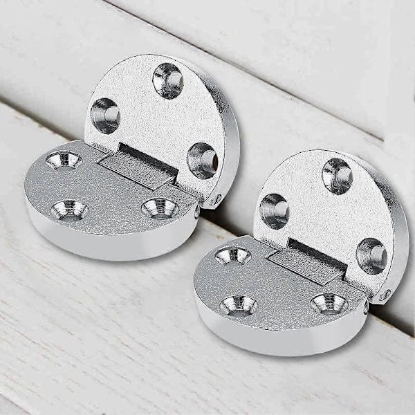 2 stk 54x35x7mm hengsler Sink-legering Bordklaff Mini Selvstøttende Hengsel Hjemmemøbler Oval Jernvare for Folding Bord Skrivebord