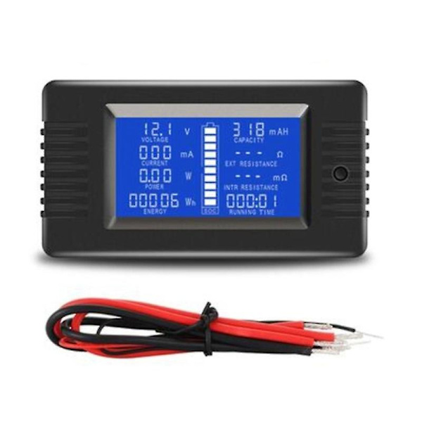 Pzem DC 0-200V 10A Voltmeter Amperemeter Bilbatteritest Kapacitet Resistans Elektricitet Spänning Met