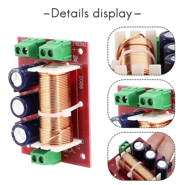 YLY-2088 Ljudfrekvensdelare 400W Justerbar 2-vägs Crossoverfilter Full Range Diskant Bas
