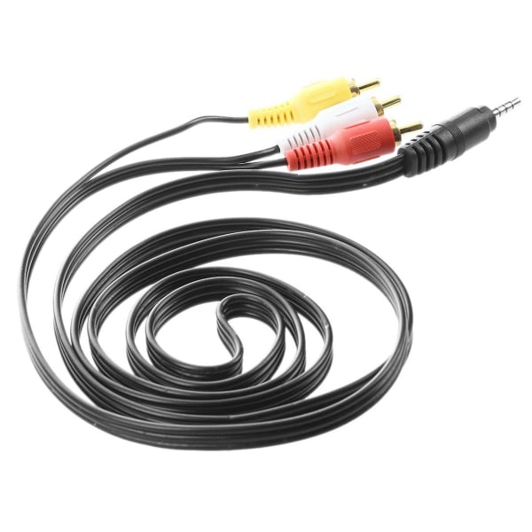 2x 4.9ft 3.5mm-kontakt till 3 RCA-hane Adapter AV-förlängningskabel för TV VCD DVD