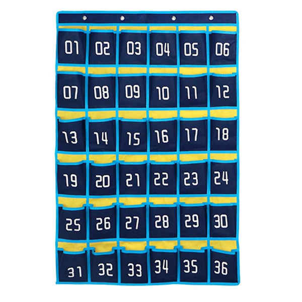 36 Nummererte lommer Kart Mobiltelefon Hengende Oppbevaringspose Hengende Organizer For Klasserom Mobil Tlf