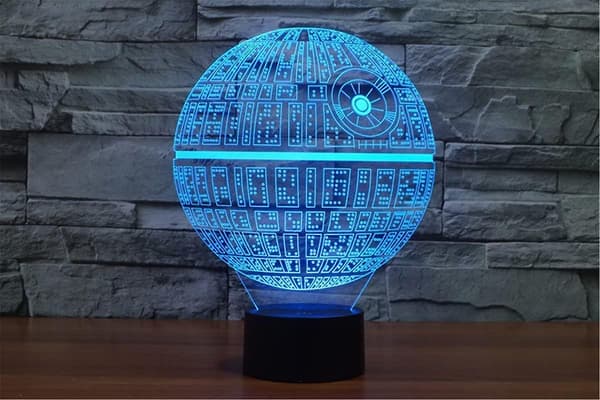 3D Illusion Platform Natlampe Touch-knap 7 Farveskift Dekor LED Lampe