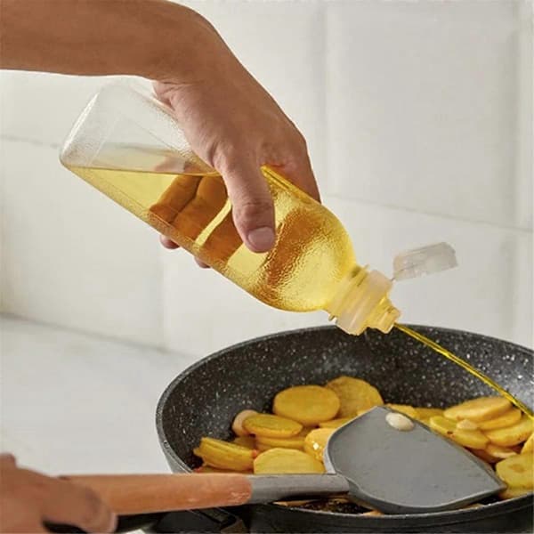 Köksoljaflaska Starka Såser Oljeflaska Olivolja BBQ Krydda Klämflaskor 500ml
