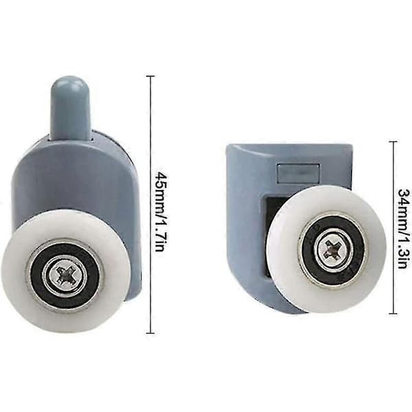23mm Duschdörrrullar, 8 st Duschdörrrullar, Duschdörrslyft, Badrumsdörrs Glidrullar för Badrumsduschkabinett