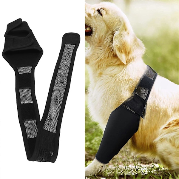 Hund Armbågsskydd Lindrar Artrit Minskar Smärta Ger Stöd Hund Armbågsskydd för Små Mellanstora Hundar Svart M