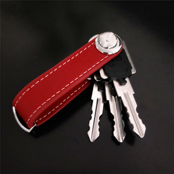 2x Modebilnøglepung Taske Etui Tegnebog Holder Kæde Nøglepung Ring Lomme Nøglearrangør Smart Le