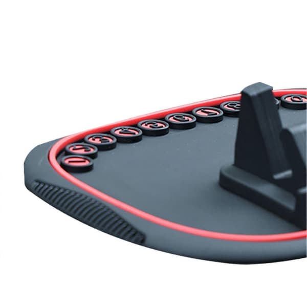 Midtkonsoll Telefonholder Multifunksjon 2 i 1 Bil Antiskli Silikon Telefonholder Pad Matte Svart