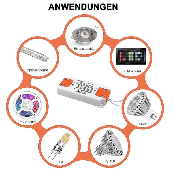 LED Driver 220-240V Utgång DC 12V 1.25A 15W LED Transformator Konverter Konstant Spänning
