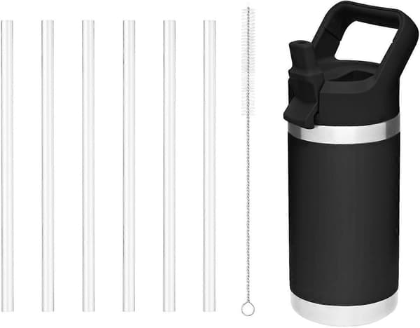 Sætsæt til Yeti Rambler flaske, inklusive 6 stk. udskiftningssugerør og 1 stk.