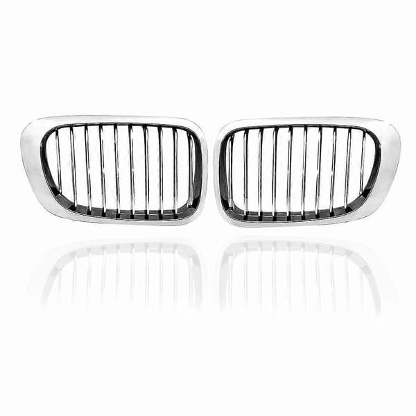 1 Par Forreste Nyre Grill Gitter Krom til - E46 325Ci 330Ci 3 Serie Coupe 2DR 1999-2002