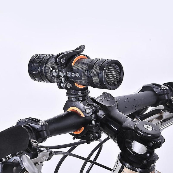 Universal Cykel Cykel Led Ficklampa fäste Hållare Clip 360 Degree Rotation Cyclingblack, Orange1st