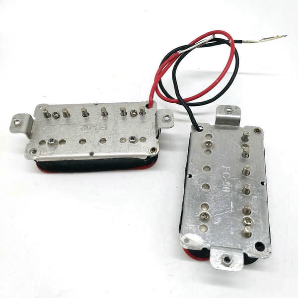 Elektrisk Gitarr Pickup Dubbel Spole Humbucker Pickup Bro & Hals Pickup Set Gitarrdelar Svart+Röd