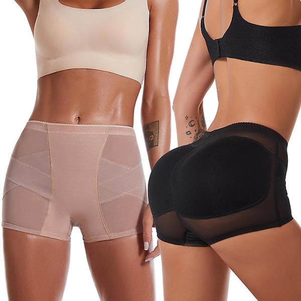 Dam Butt Lifter Shapertrosor Booty Enhancer Shorts Girdle Höftförstärkare Kontrolltrosor Underkläder (1 st, Svart)