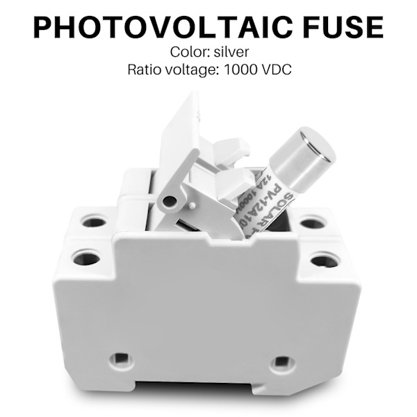 10 st 1000 Vdc Säkring Solceller Explosionssäker Säkring Silver - 12a