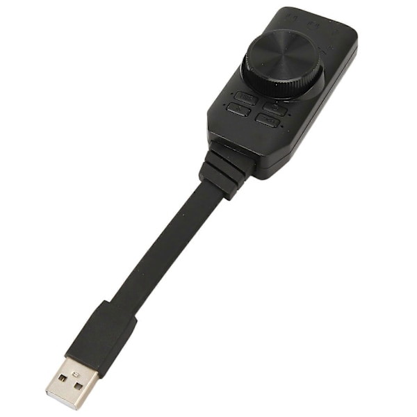 USB Lydkort Adapter 7.1 Kanal Mute-knapp Volumkontroll USB Eksternt Stereo Lydkort for PC Laptop Headset YEMMA
