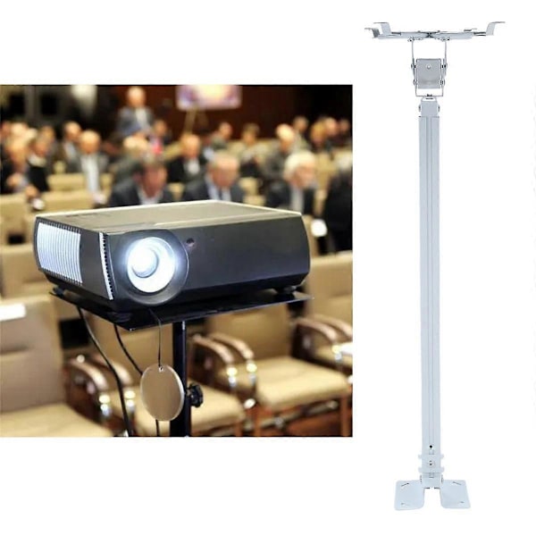Projektorfäste Fyrkantsrör 60cm-120cm Väggfäste för 4-Håls Multifunktionellt Praktiskt Projektorfäste