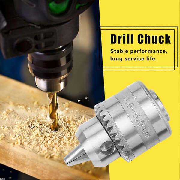 0,6–6,5 mm Mini Borrchuck av Nyckeltyp med Chucknyckel för Elektrisk Borrmaskin (B10)