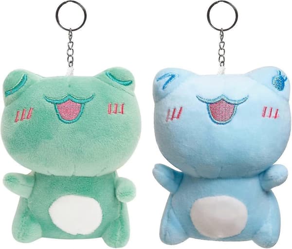 2-pack Små Stoppade Djur 4,3 tum Groda Plysch Djur Leksak