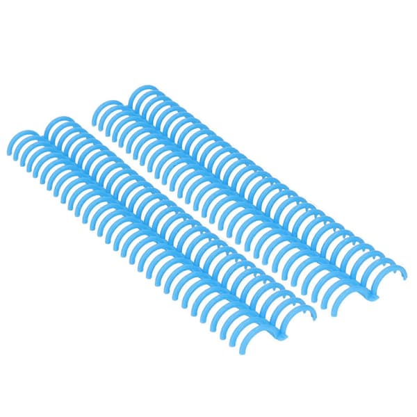 10 stk. Løse Blad Bindingsrygger 30 Hull 22mm Indre Diameter Slitesterke Plast Bindingsringer Blå