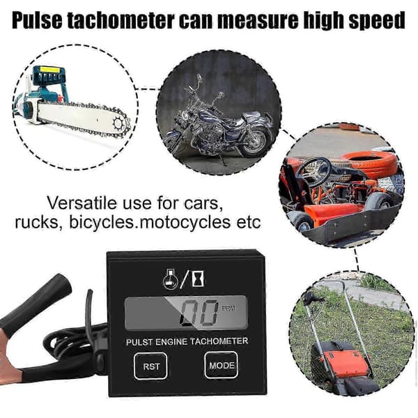 Tachometer til motorsav og plæneklipper, lille og induktiv