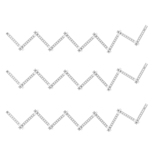 3 stk. sammenleggbare linjaler DIY Multi Angle Linjal Lineær Måling kompatibel med Snekring Flislegging-YM