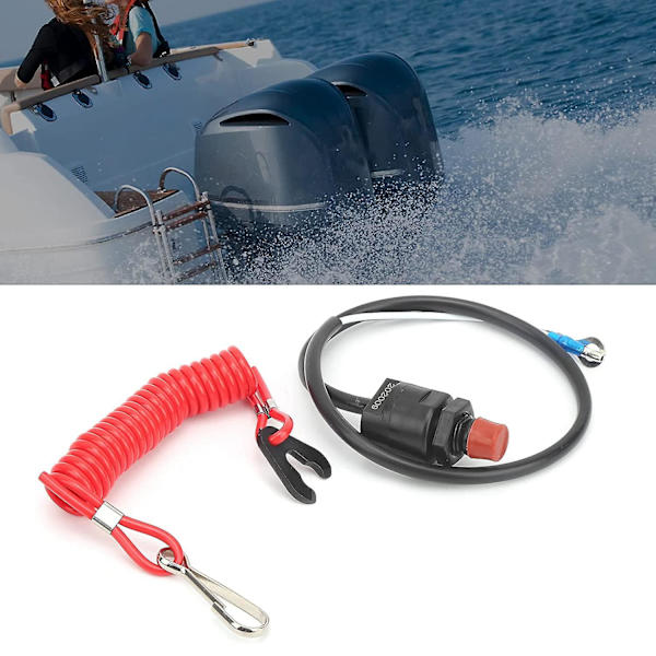 Udenbordsmotor Afbryderskift, Til Tohatsu Tether Nødstop Afbryderskift Sikkerhedstether Lanyard Protec