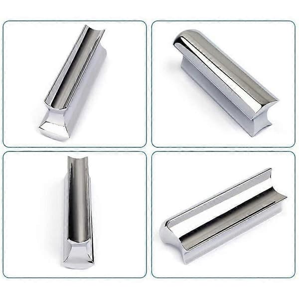 Elektrisk Gitarr Tonstav 76mm Rund Näs Solid Slide Bar 4 Index Finger Metall Plektrum