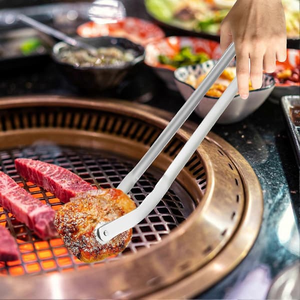 BBQ Pølse Vendestang Rustfrit Stål Grilltang Til Madlavning Multifunktionel Griber Brød Klip Steak Klemmer Baghave Grill Serveringstang