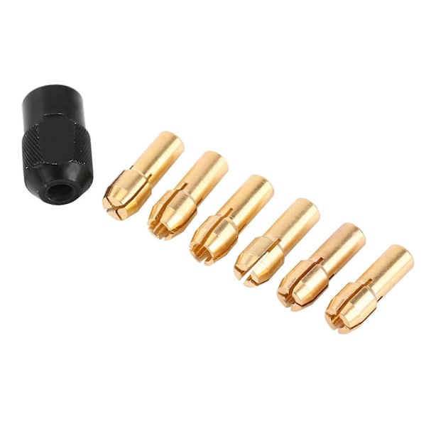 6st Spännhylsor Greppkapacitet 1mm-3.2mm med M8*0.75 Lock Passar Rotationsverktyg YEMAA