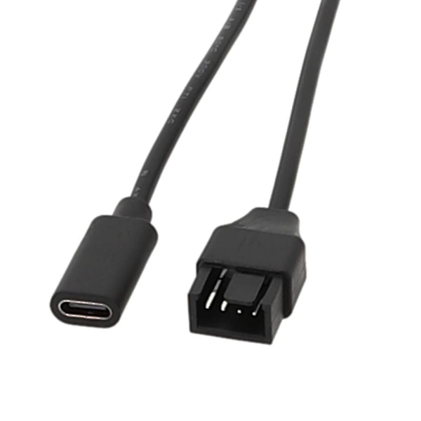 USB C Fläktadapterkabel Typ C Till 3pin 4pin PC Fläkt Strömkabel Adapter