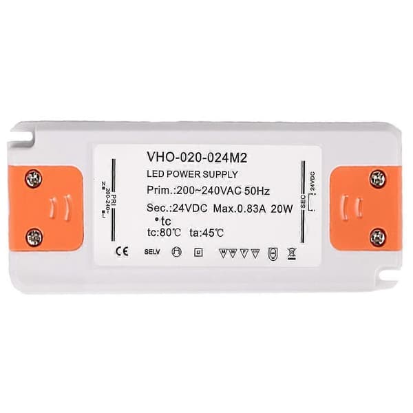 LED-strømforsyning - 20W, 1.67A - Konstant spenning for LED-strimler og G4 osv.