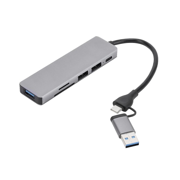 6 i 1 USB 3.0 Type-c Extender Hub Dockningsstation Multi USB Splitter Adapter USB 3.0 2.0 Tf Sd Rea